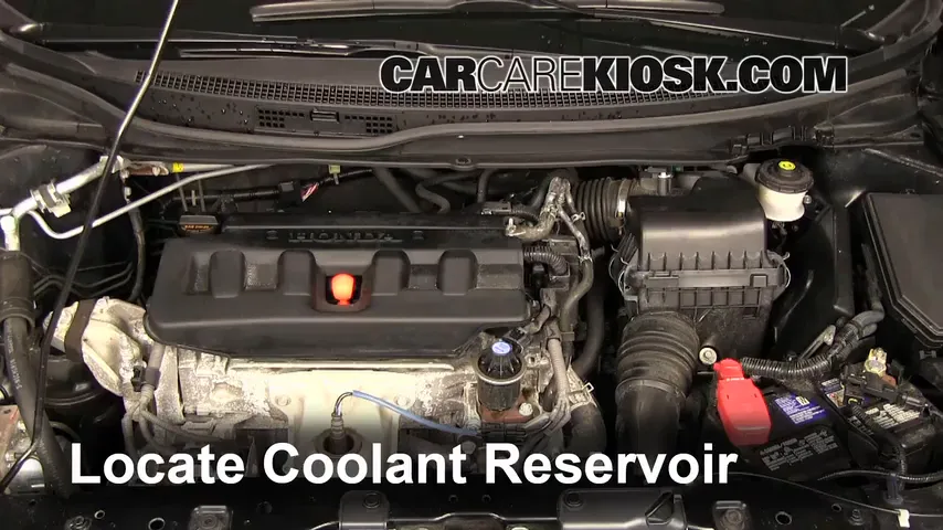 How To Check Coolant Level Honda Civic www.carcarekiosk.com